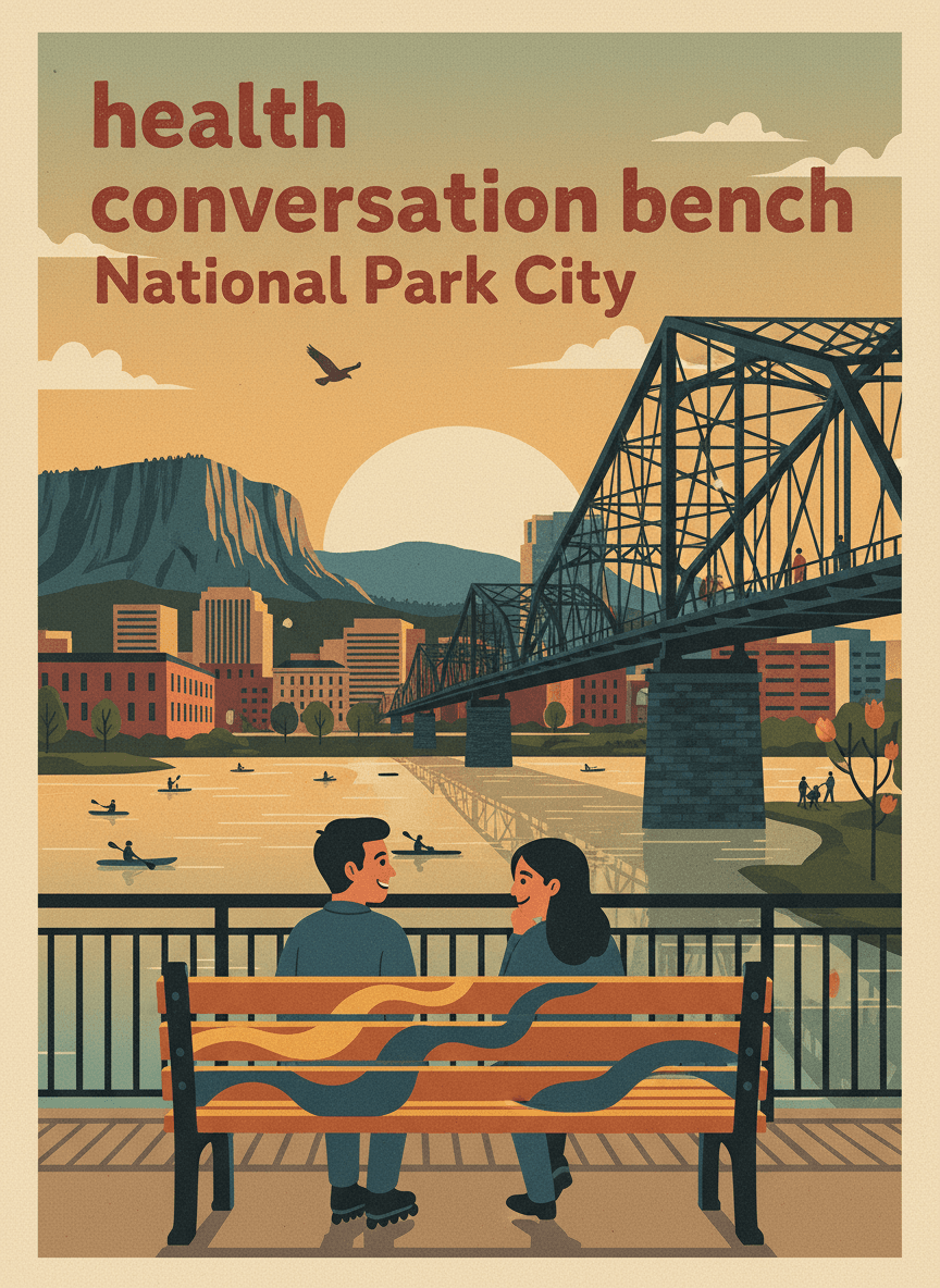 Chatt Spots: A dedicated mental health conversation bench on the Walnut Street Bridge