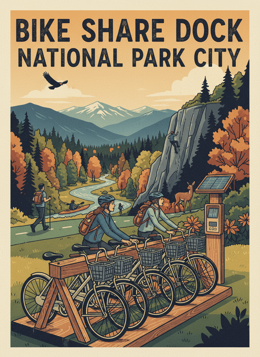 Camp Jordan Greenway Bike Share Dock